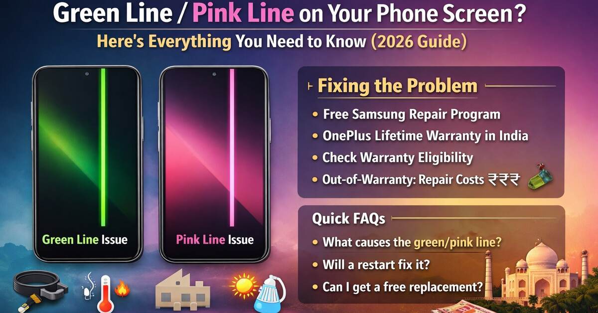 Green Line And Pink Line on Your Phone Screen