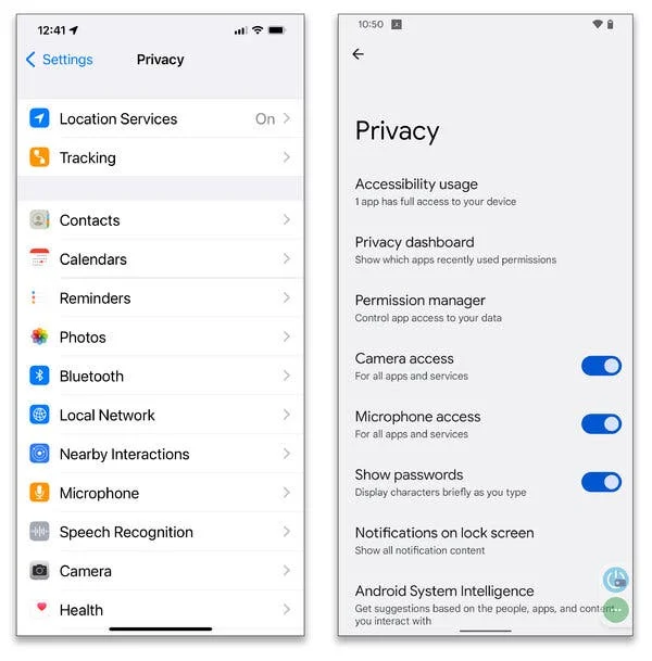 Phone Privacy Settings for Apps